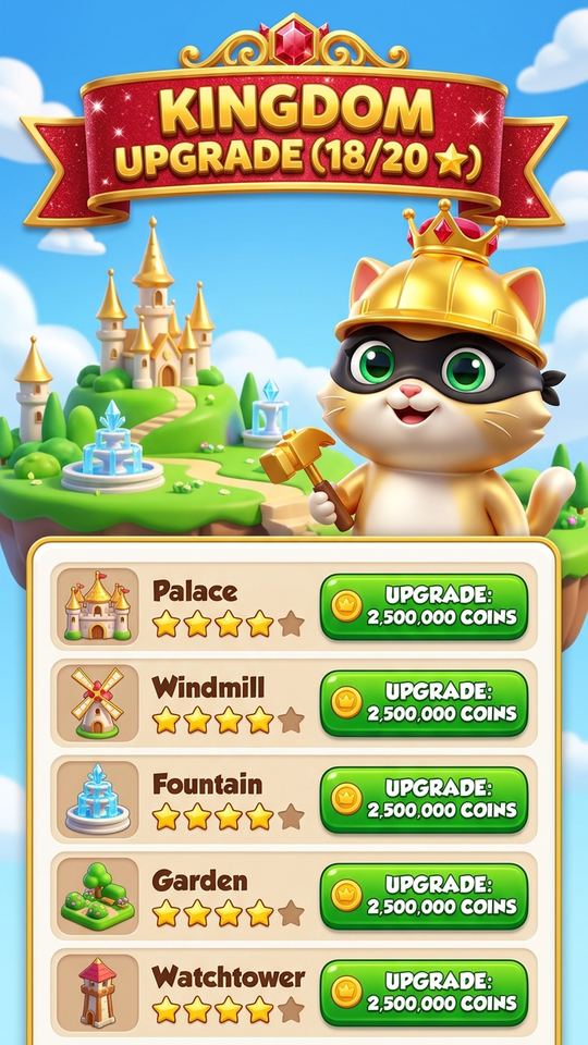 5-Landmark Royal Village Upgrade UI
