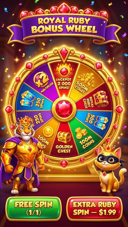 Royal Ruby Bonus Wheel of Fortune