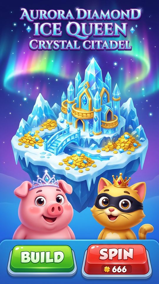 V100 022 Stage 25D Aurora Diamond Ice Queen Crystal Citadel 9X16