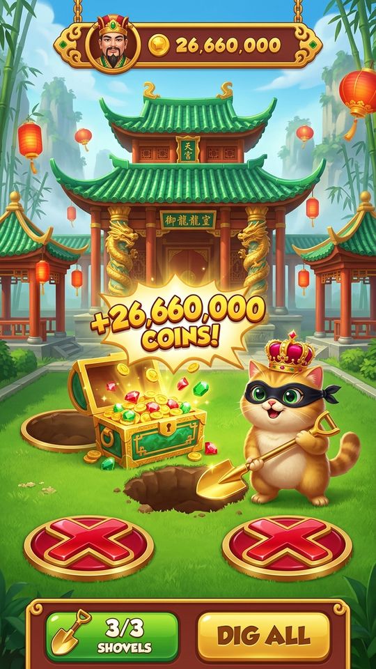 V100 031 Raid 25D Imperial Dragon Jade Palace 4 Holes 9X16