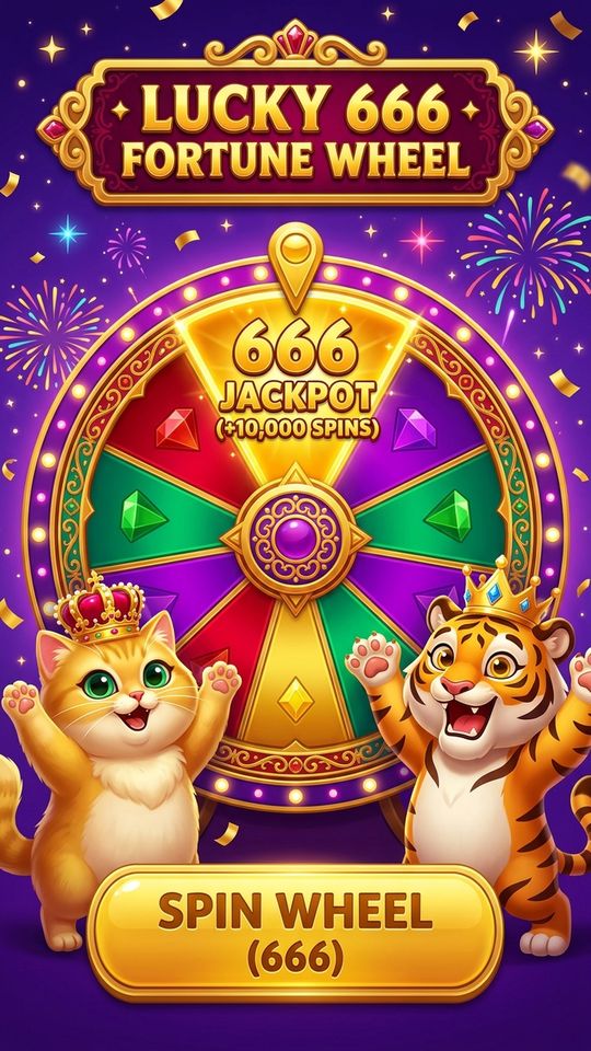 V100 045 Bonus 25D Rainbow 666 Fortune Wheel Jackpot 9X16