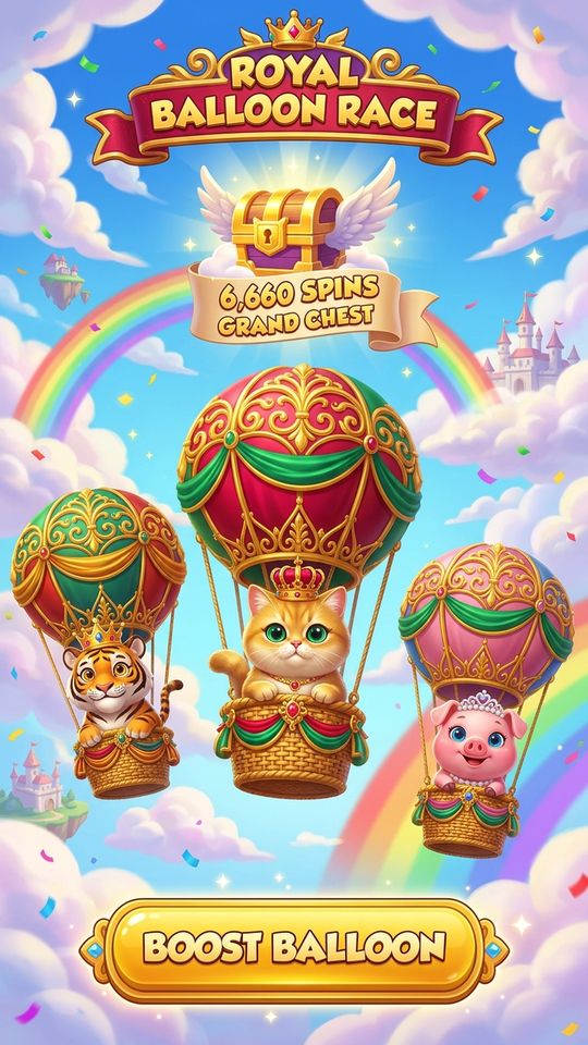 V100 048 Bonus 25D Royal Sky Balloon Regatta Race 666 9X16